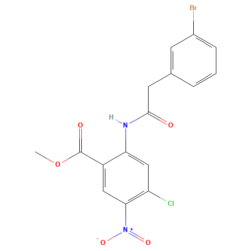 methyl 2-[[2-(3-bromophenyl)acetyl]amino]-4-chloro-5-nitrobenzoate (CAS: 199942-77-3) - Related Chemical Product
