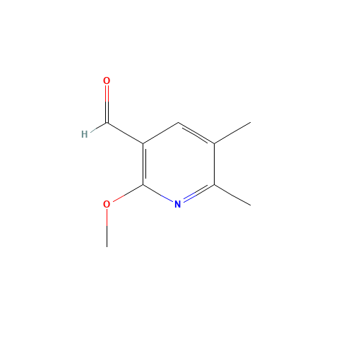2-methoxy-5,6-dimethylpyridine-3-carbaldehyde (CAS: 139549-04-5) - Chemical Structure and Molecular Formula 