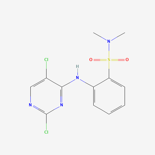 2-[(2,5-dichloropyrimidin-4-yl)amino]-N,N-dimethylbenzenesulfonamide (CAS: 1022956-26-8) - Chemical Structure and Molecular Formula 
