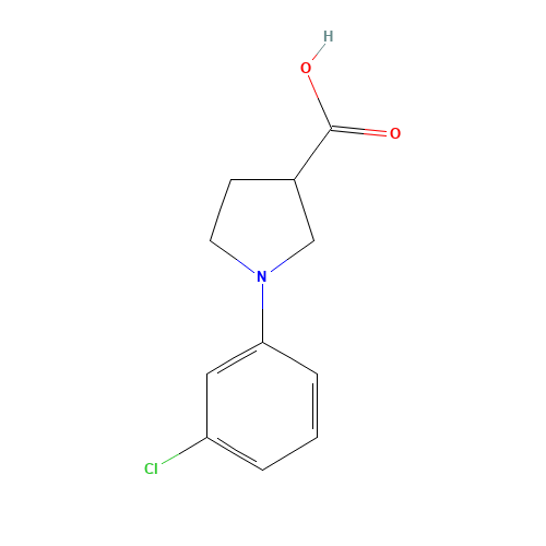 1-(3-chlorophenyl)pyrrolidine-3-carboxylic acid (CAS: 1086374-92-6) - Chemical Structure and Molecular Formula 