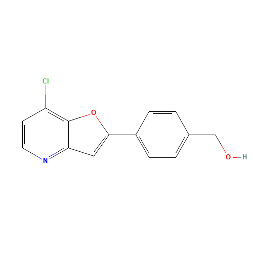 [4-(7-chlorofuro[3,2-b]pyridin-2-yl)phenyl]methanol (CAS: 1360911-31-4) - Chemical Structure and Molecular Formula 