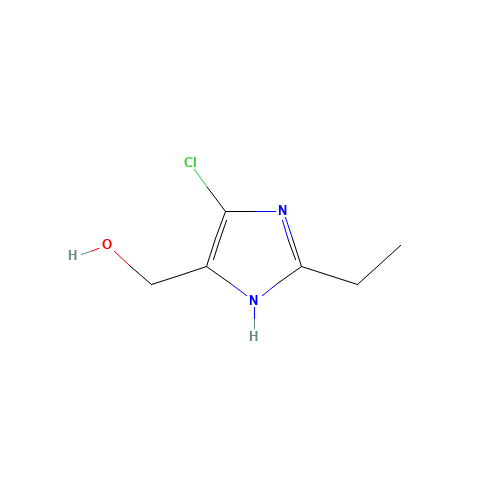 (4-chloro-2-ethyl-1H-imidazol-5-yl)methanol (CAS: 146650-65-9) - Chemical Structure and Molecular Formula 