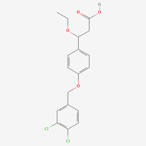 3-[4-[(3,4-dichlorophenyl)methoxy]phenyl]-3-ethoxypropanoic acid (CAS: 1202575-18-5) - Related Chemical Product