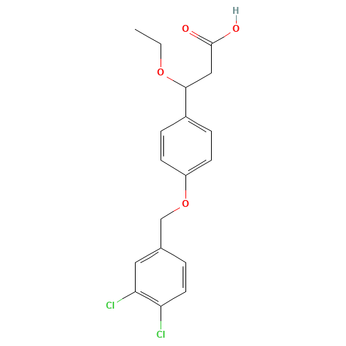 3-[4-[(3,4-dichlorophenyl)methoxy]phenyl]-3-ethoxypropanoic acid (CAS: 1202575-18-5) - Related Chemical Product