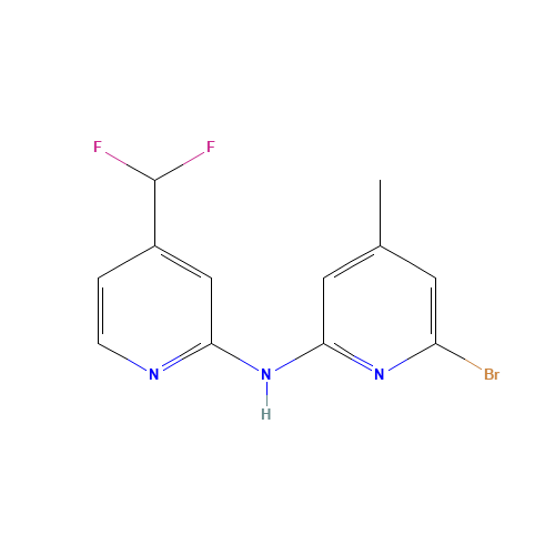 6-bromo-N-[4-(difluoromethyl)pyridin-2-yl]-4-methylpyridin-2-amine (CAS: 1411772-41-2) - Related Chemical Product