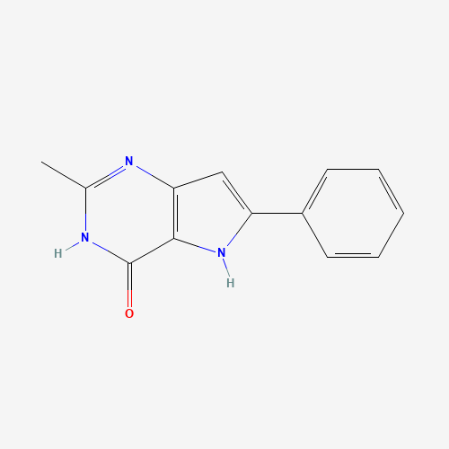 2-methyl-6-phenyl-1,5-dihydropyrrolo[3,2-d]pyrimidin-4-one (CAS: 95980-17-9) - Chemical Structure and Molecular Formula 