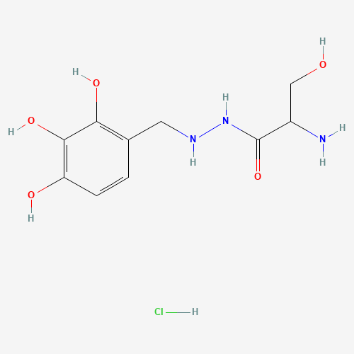 2-amino-3-hydroxy-N'-[(2,3,4-trihydroxyphenyl)methyl]propanehydrazide;hydrochloride (CAS: 14046-64-1) - Related Chemical Product