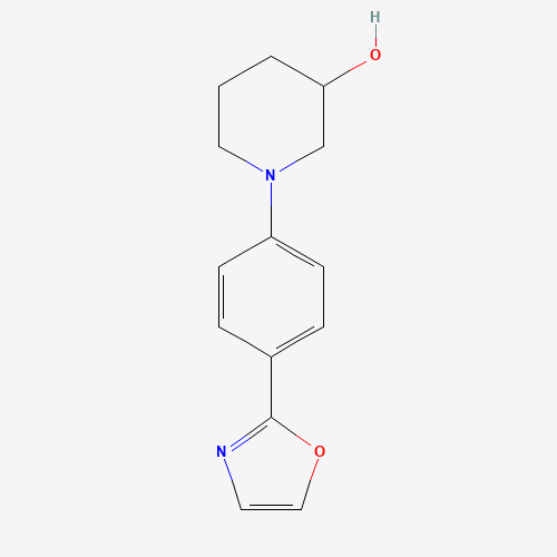 1-[4-(1,3-oxazol-2-yl)phenyl]piperidin-3-ol (CAS: 1418753-90-8) - Related Chemical Product