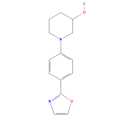 1-[4-(1,3-oxazol-2-yl)phenyl]piperidin-3-ol (CAS: 1418753-90-8) - Related Chemical Product