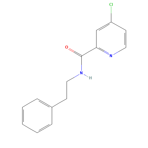 4-chloro-N-(2-phenylethyl)pyridine-2-carboxamide (CAS: 199477-95-7) - Chemical Structure and Molecular Formula 