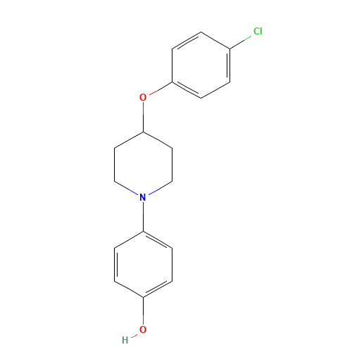 4-[4-(4-chlorophenoxy)piperidin-1-yl]phenol (CAS: 681509-00-2) - Chemical Structure and Molecular Formula 