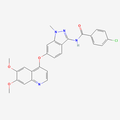 4-chloro-N-[6-(6,7-dimethoxyquinolin-4-yl)oxy-1-methylindazol-3-yl]benzamide (CAS: 862178-89-0) - Related Chemical Product