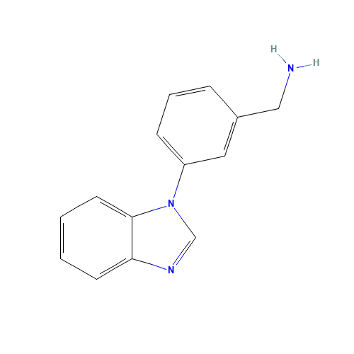 [3-(benzimidazol-1-yl)phenyl]methanamine (CAS: 1369016-37-4) - Chemical Structure and Molecular Formula 