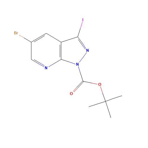 tert-butyl 5-bromo-3-iodopyrazolo[3,4-b]pyridine-1-carboxylate (CAS: 916326-31-3) - Related Chemical Product