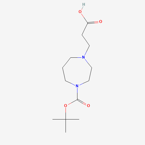 3-[4-[(2-methylpropan-2-yl)oxycarbonyl]-1,4-diazepan-1-yl]propanoic acid (CAS: 874801-64-6) - Related Chemical Product