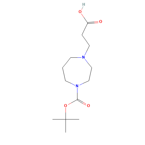 3-[4-[(2-methylpropan-2-yl)oxycarbonyl]-1,4-diazepan-1-yl]propanoic acid (CAS: 874801-64-6) - Related Chemical Product