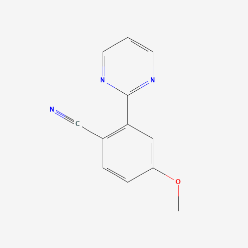 4-methoxy-2-pyrimidin-2-ylbenzonitrile (CAS: 1403747-53-4) - Chemical Structure and Molecular Formula 