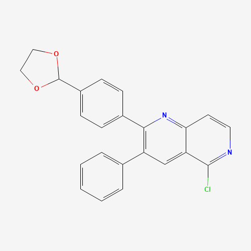 5-chloro-2-[4-(1,3-dioxolan-2-yl)phenyl]-3-phenyl-1,6-naphthyridine (CAS: 917363-82-7) - Related Chemical Product