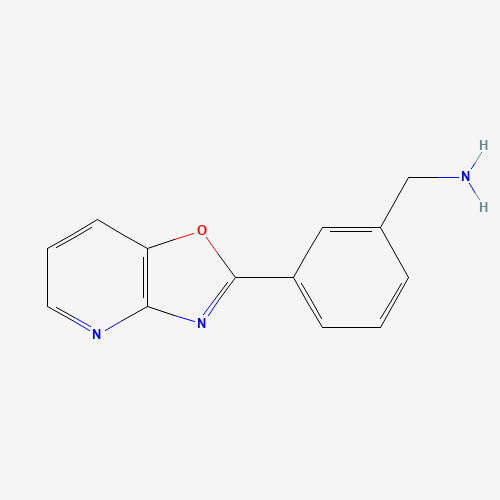 [3-([1,3]oxazolo[4,5-b]pyridin-2-yl)phenyl]methanamine (CAS: 52334-45-9) - Chemical Structure and Molecular Formula 