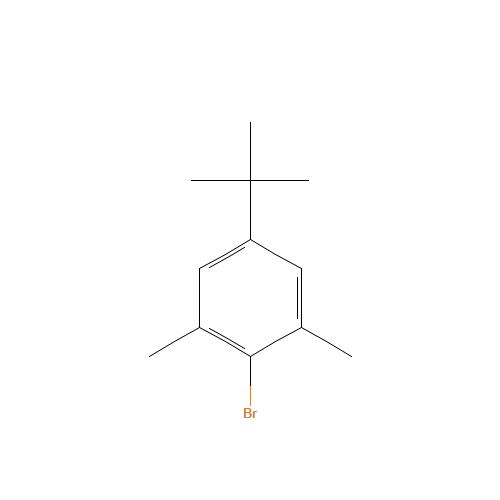 2-bromo-5-tert-butyl-1,3-dimethylbenzene (CAS: 5345-05-1) - Chemical Structure and Molecular Formula 