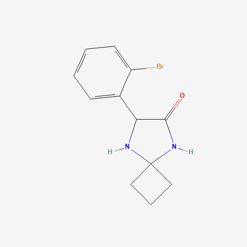 6-(2-bromophenyl)-5,8-diazaspiro[3.4]octan-7-one (CAS: 1272755-95-9) - Chemical Structure and Molecular Formula 