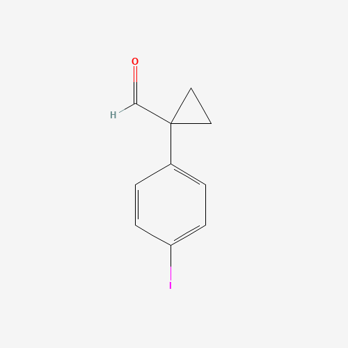 1-(4-iodophenyl)cyclopropane-1-carbaldehyde (CAS: 630383-65-2) - Chemical Structure and Molecular Formula 