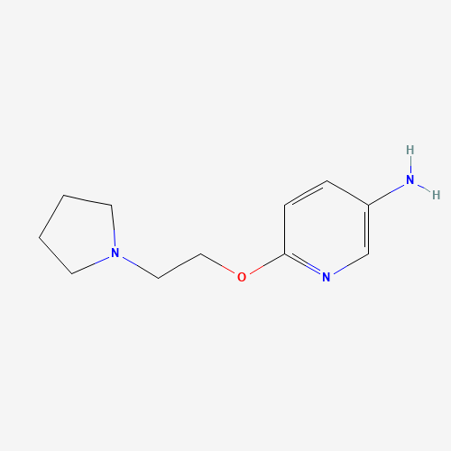 6-(2-pyrrolidin-1-ylethoxy)pyridin-3-amine (CAS: 945720-38-7) - Chemical Structure and Molecular Formula 