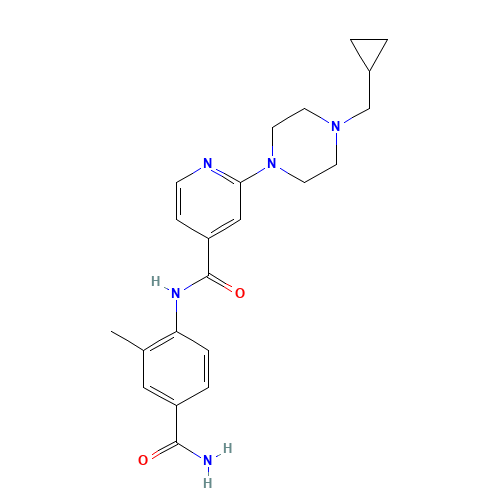 N-(4-carbamoyl-2-methylphenyl)-2-[4-(cyclopropylmethyl)piperazin-1-yl]pyridine-4-carboxamide (CAS: 1131605-00-9) - Related Chemical Product