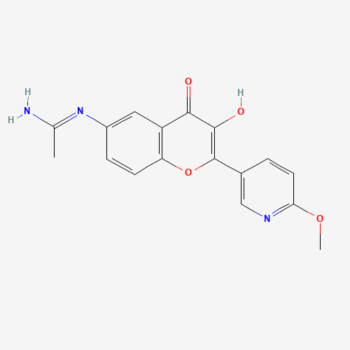 N'-[3-hydroxy-2-(6-methoxypyridin-3-yl)-4-oxochromen-6-yl]ethanimidamide (CAS: 1187016-28-9) - Related Chemical Product