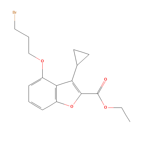 ethyl 4-(3-bromopropoxy)-3-cyclopropyl-1-benzofuran-2-carboxylate (CAS: 279230-74-9) - Related Chemical Product