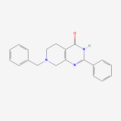 7-benzyl-2-phenyl-1,2,3,4a,5,6,8,8a-octahydropyrido[3,4-d]pyrimidin-4-one (CAS: 62259-93-2) - Chemical Structure and Molecular Formula 