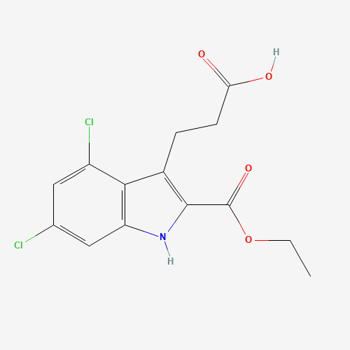 3-(4,6-dichloro-2-ethoxycarbonyl-1H-indol-3-yl)propanoic acid (CAS: 144989-41-3) - Related Chemical Product