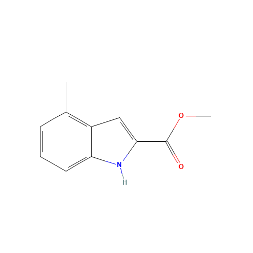 methyl 4-methyl-1H-indole-2-carboxylate (CAS: 136831-13-5) - Chemical Structure and Molecular Formula 