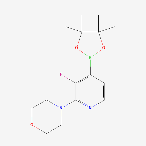 4-[3-fluoro-4-(4,4,5,5-tetramethyl-1,3,2-dioxaborolan-2-yl)pyridin-2-yl]morpholine (CAS: 957198-29-7) - Chemical Structure and Molecular Formula 