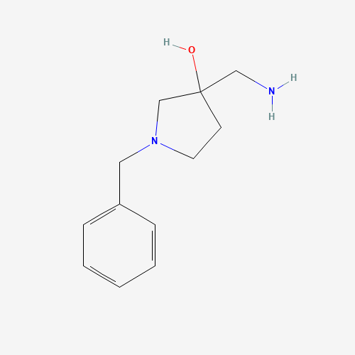 3-(aminomethyl)-1-benzylpyrrolidin-3-ol (CAS: 125033-36-5) - Chemical Structure and Molecular Formula 