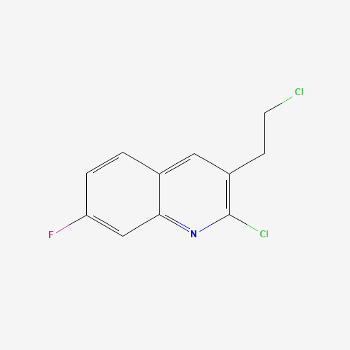 2-chloro-3-(2-chloroethyl)-7-fluoroquinoline (CAS: 948294-56-2) - Chemical Structure and Molecular Formula 