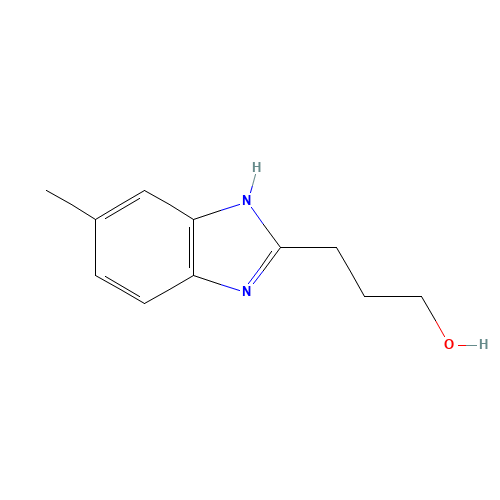 3-(6-methyl-1H-benzimidazol-2-yl)propan-1-ol (CAS: 13395-19-2) - Chemical Structure and Molecular Formula 