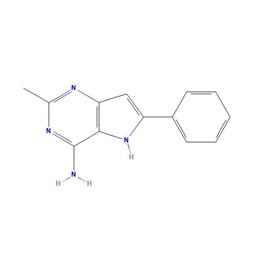 2-methyl-6-phenyl-5H-pyrrolo[3,2-d]pyrimidin-4-amine (CAS: 72549-61-2) - Related Chemical Product