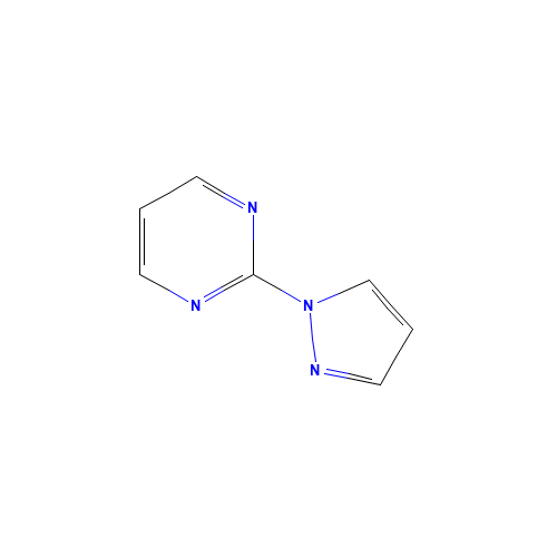 2-pyrazol-1-ylpyrimidine (CAS: 82882-56-2) - Chemical Structure and Molecular Formula 