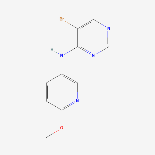 5-bromo-N-(6-methoxypyridin-3-yl)pyrimidin-4-amine (CAS: 1253570-48-7) - Chemical Structure and Molecular Formula 