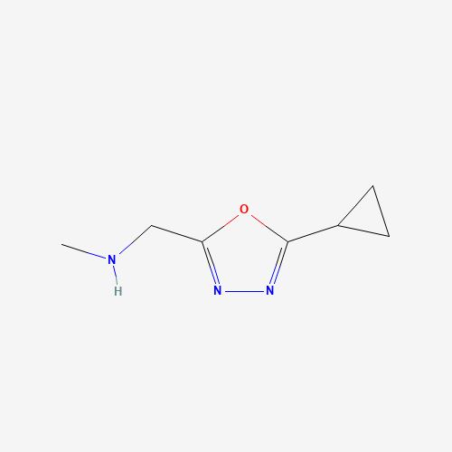 1-(5-cyclopropyl-1,3,4-oxadiazol-2-yl)-N-methylmethanamine (CAS: 1223748-28-4) - Chemical Structure and Molecular Formula 