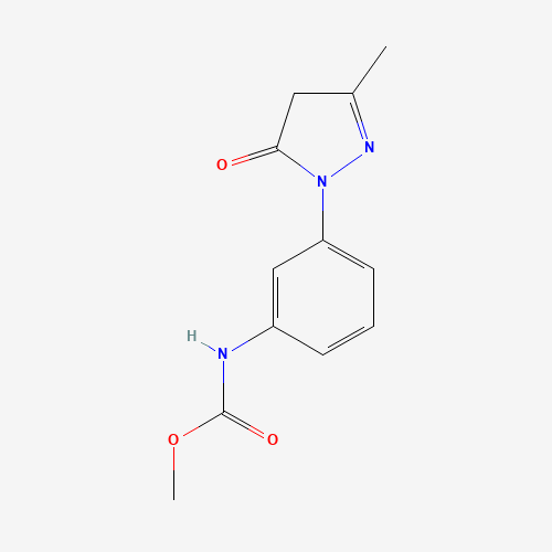 methyl N-[3-(3-methyl-5-oxo-4H-pyrazol-1-yl)phenyl]carbamate (CAS: 184707-81-1) - Chemical Structure and Molecular Formula 