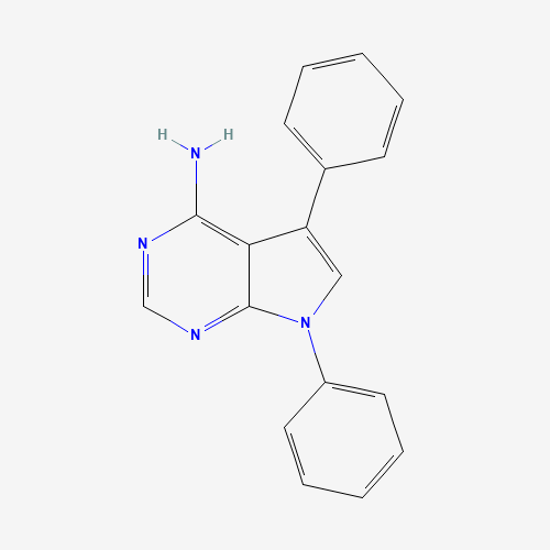 5,7-diphenylpyrrolo[2,3-d]pyrimidin-4-amine (CAS: 121405-24-1) - Chemical Structure and Molecular Formula 