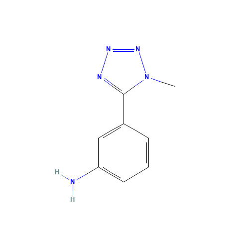 3-(1-methyltetrazol-5-yl)aniline (CAS: 101258-12-2) - Chemical Structure and Molecular Formula 