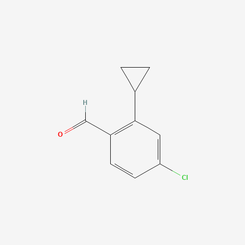 4-chloro-2-cyclopropylbenzaldehyde (CAS: 1208078-38-9) - Chemical Structure and Molecular Formula 