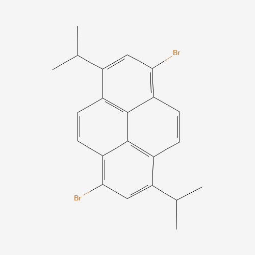 1,6-dibromo-3,8-di(propan-2-yl)pyrene (CAS: 869340-02-3) - Chemical Structure and Molecular Formula 
