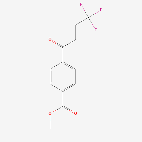 methyl 4-(4,4,4-trifluorobutanoyl)benzoate (CAS: 952107-73-2) - Chemical Structure and Molecular Formula 