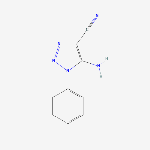 5-amino-1-phenyltriazole-4-carbonitrile (CAS: 20271-39-0) - Chemical Structure and Molecular Formula 