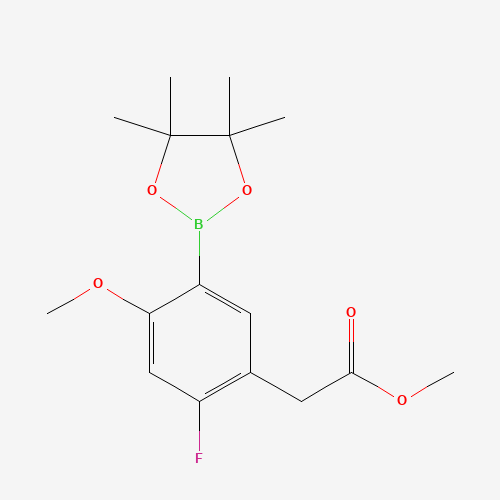 methyl 2-[2-fluoro-4-methoxy-5-(4,4,5,5-tetramethyl-1,3,2-dioxaborolan-2-yl)phenyl]acetate (CAS: 1233077-74-1) - Related Chemical Product