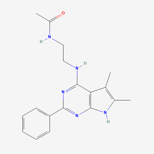 N-[2-[(5,6-dimethyl-2-phenyl-7H-pyrrolo[2,3-d]pyrimidin-4-yl)amino]ethyl]acetamide (CAS: 246855-42-5) - Related Chemical Product